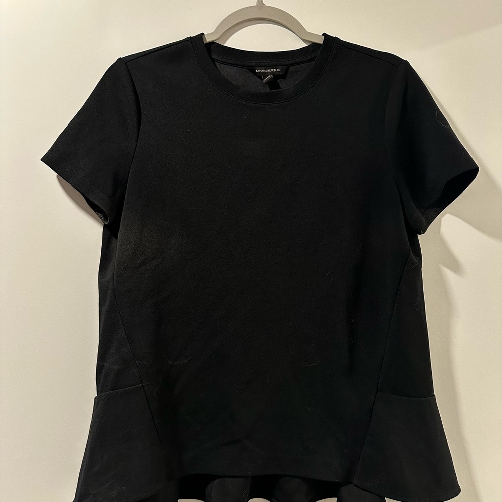 Black Peplum Top